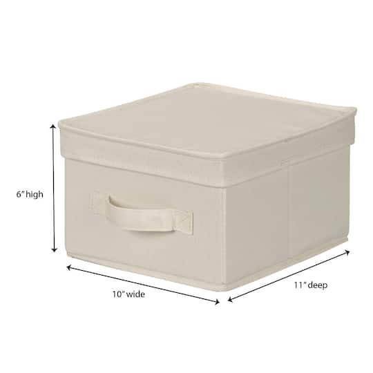 Household Essentials Medium Canvas Storage Bin with Lid